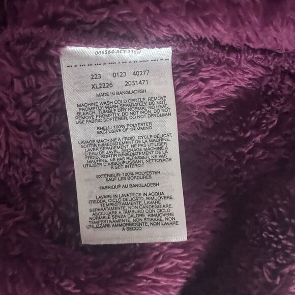 Columbia Cloudy Day Half Snap Women's Large Fleece Burgundy Purple Winter - Picture 9 of 10